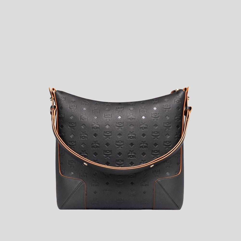 👜 🆕 MCM Klara Hobo in Monogram Leather | Color: BLACK / Size: Large